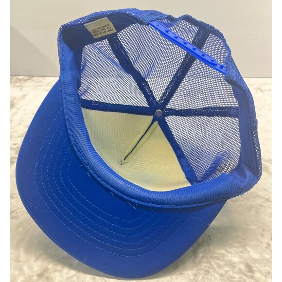 Vintage Texas Snapback Trucker Hat Retro 80s Blue Cap Mesh Back State Pride - Picture 2 of 9